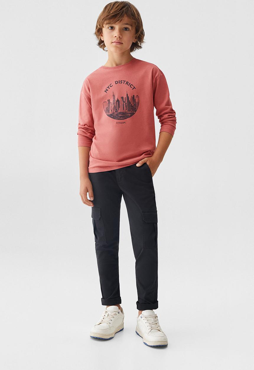 MANGO - T-shirt spencer3 - medium blue