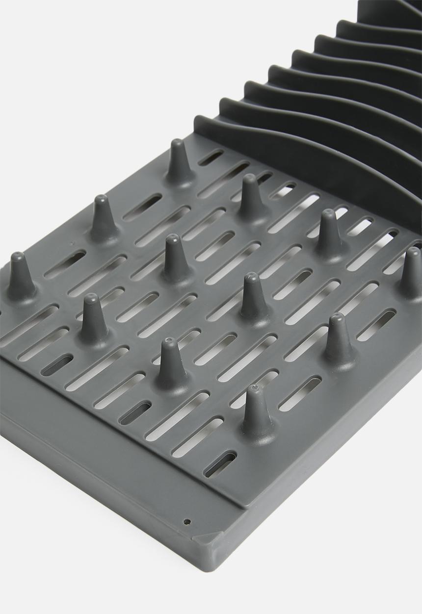 Excellent Houseware - Foldable dish drying rack - grey
