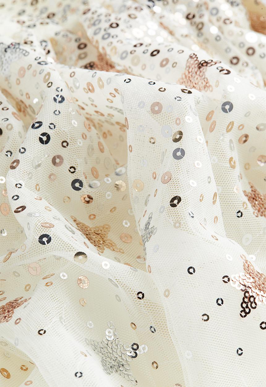 H&M - Sequined tulle dress - white