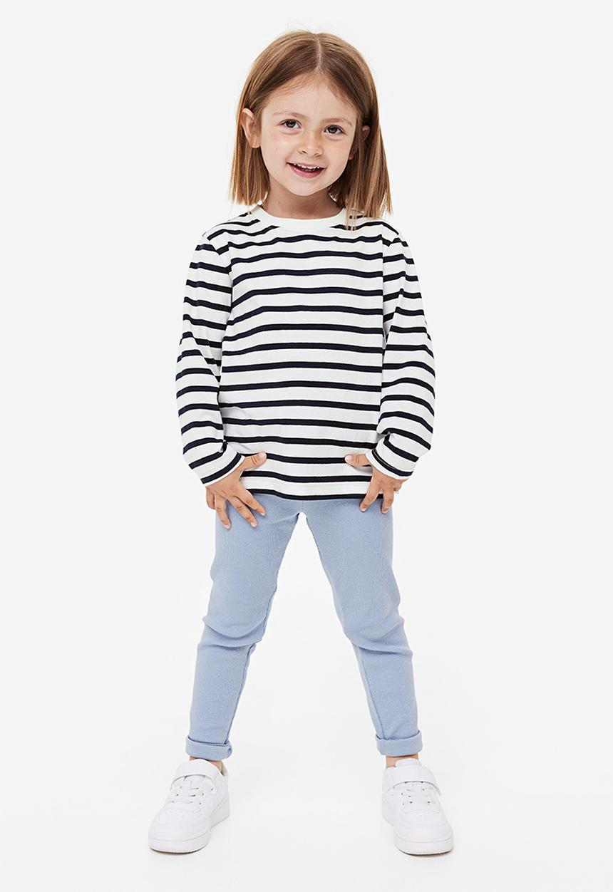 H&M - Long-sleeved jersey top - blue & white