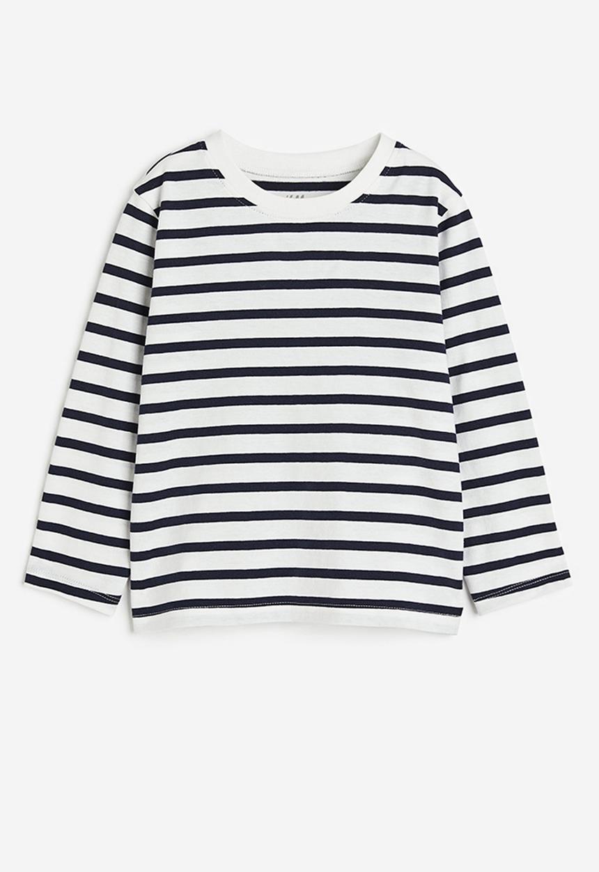 H&M - Long-sleeved jersey top - blue & white