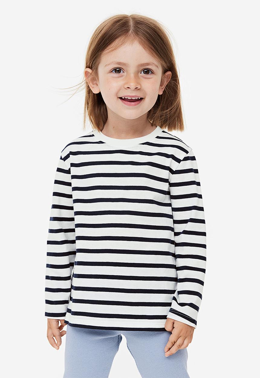 H&M - Long-sleeved jersey top - blue & white