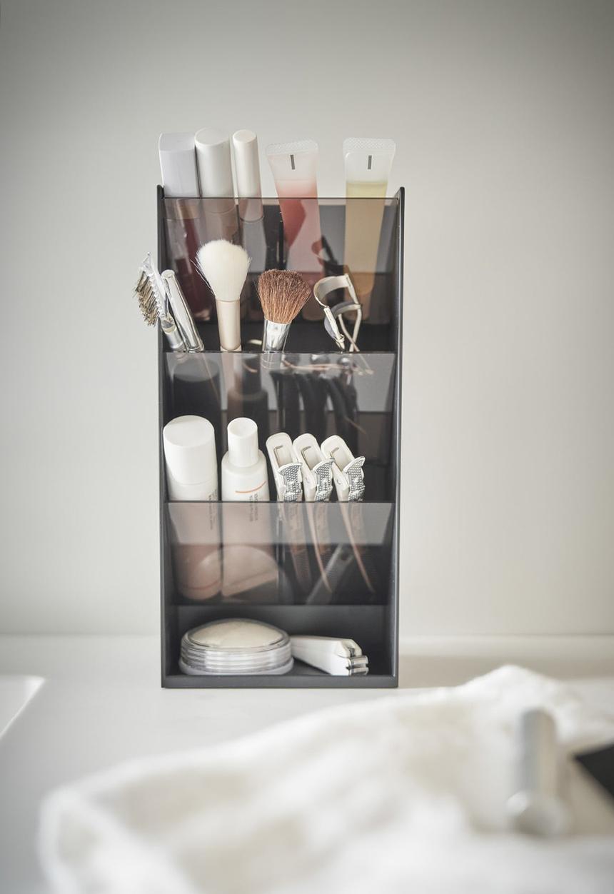 Yamazaki - Tower Makeup Storage Case - black