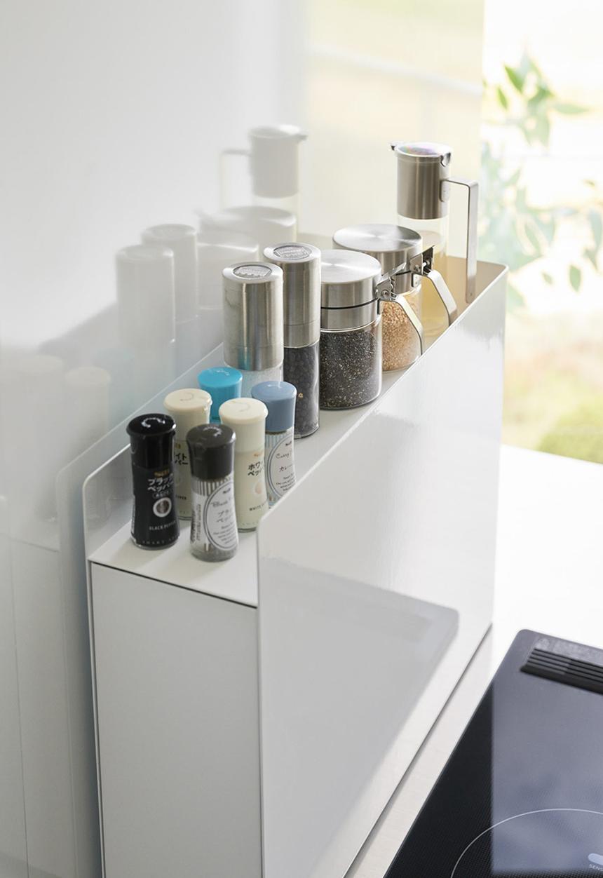 Yamazaki - Tower Sliding Seasoning Rack - White