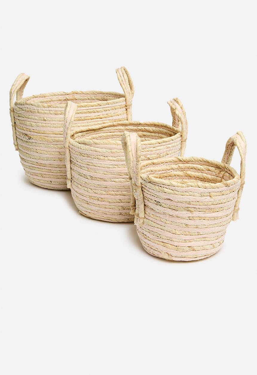 Storage Solutions - Neo nesting basket set of 3 - pink