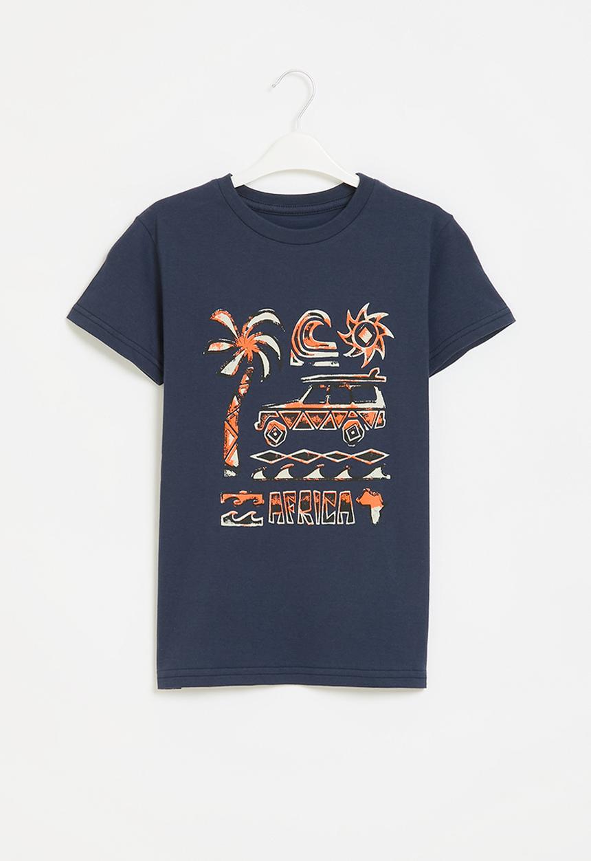 Billabong  - Boys african road trip short sleeve T-shirt - denim blue