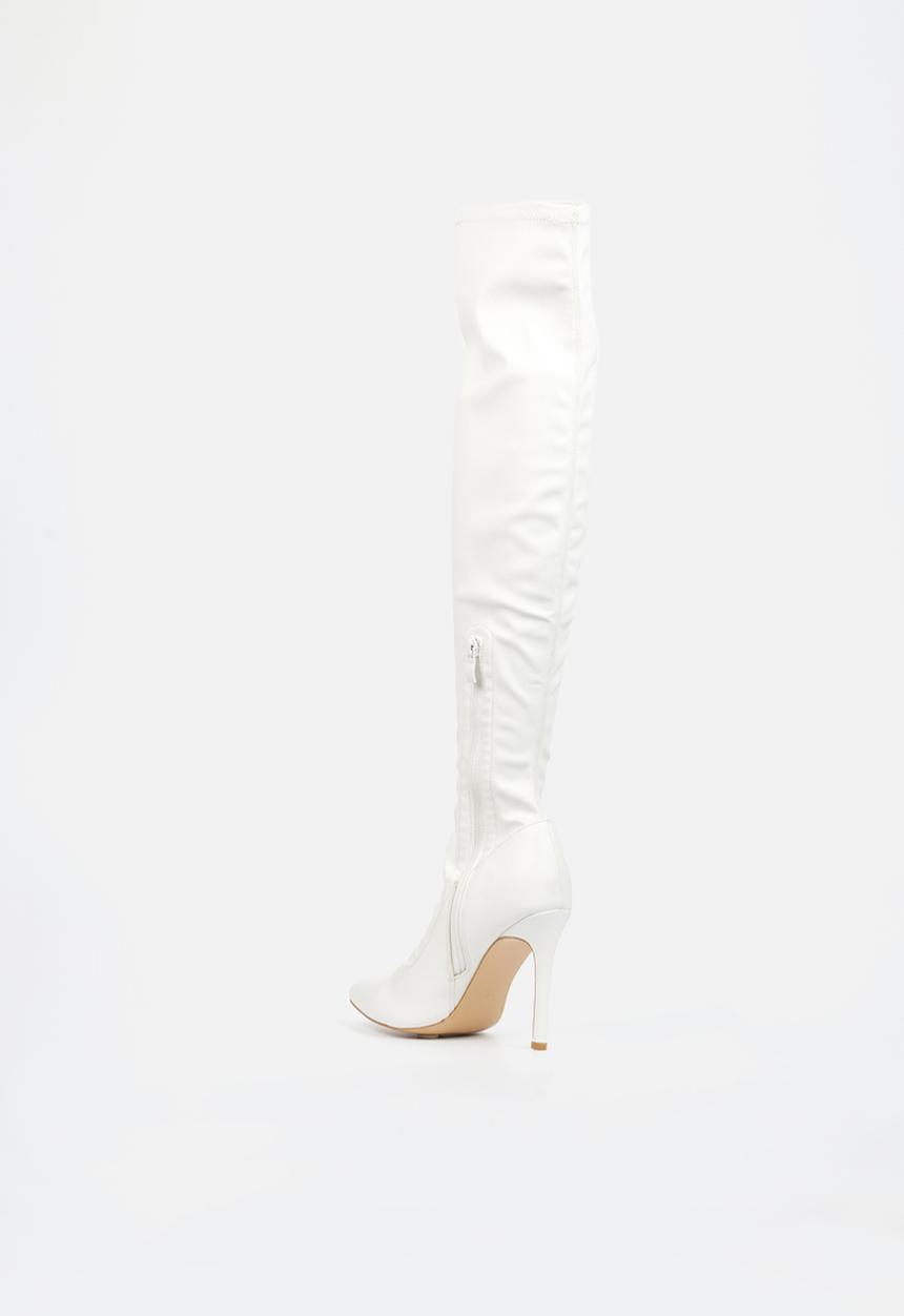 Miss Black - Boss 7 stiletto boot - white