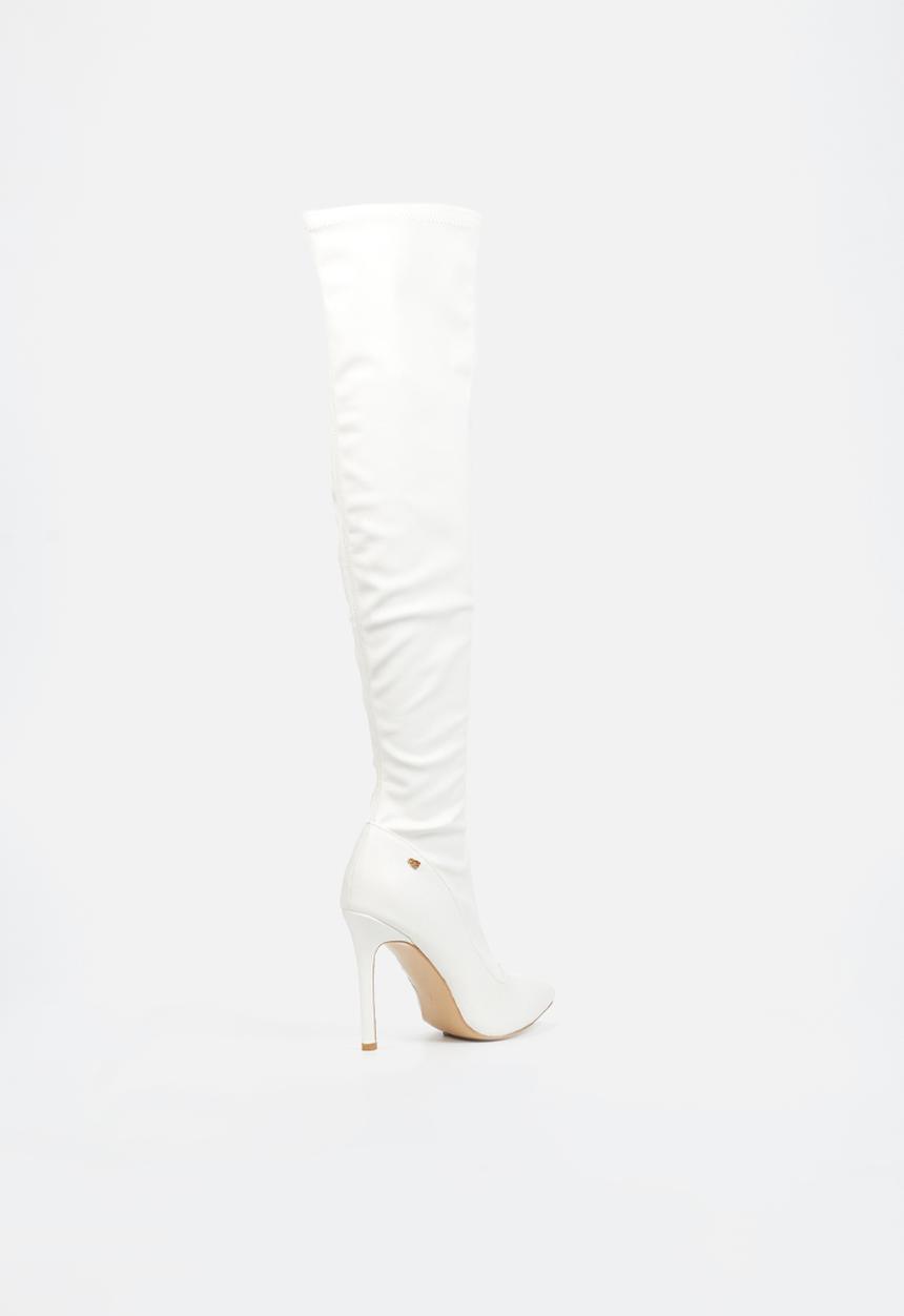 Miss Black - Boss 7 stiletto boot - white