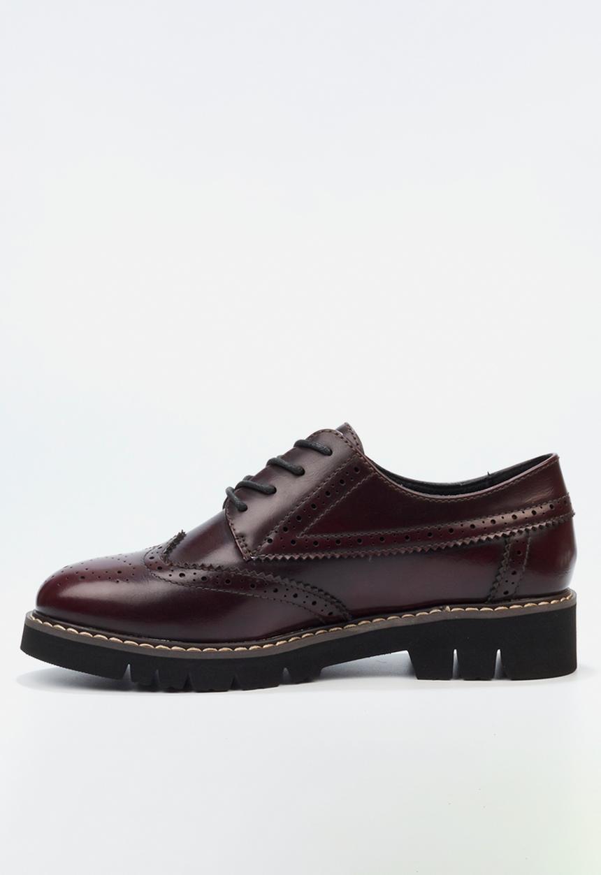 Miss Black - Oxford 1 brogue - wine