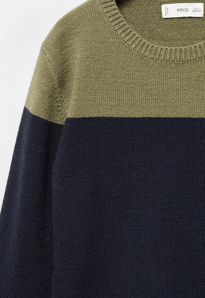 MANGO - Sweater block - navy