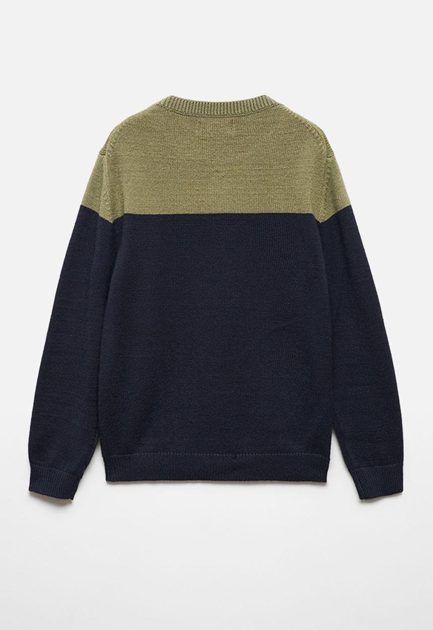 MANGO - Sweater block - navy