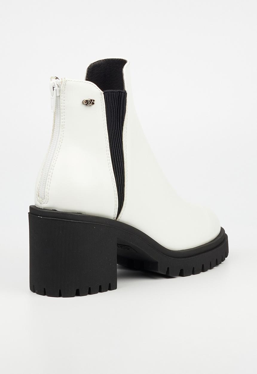 Miss Black - Atlas 2 chelsea boot - white