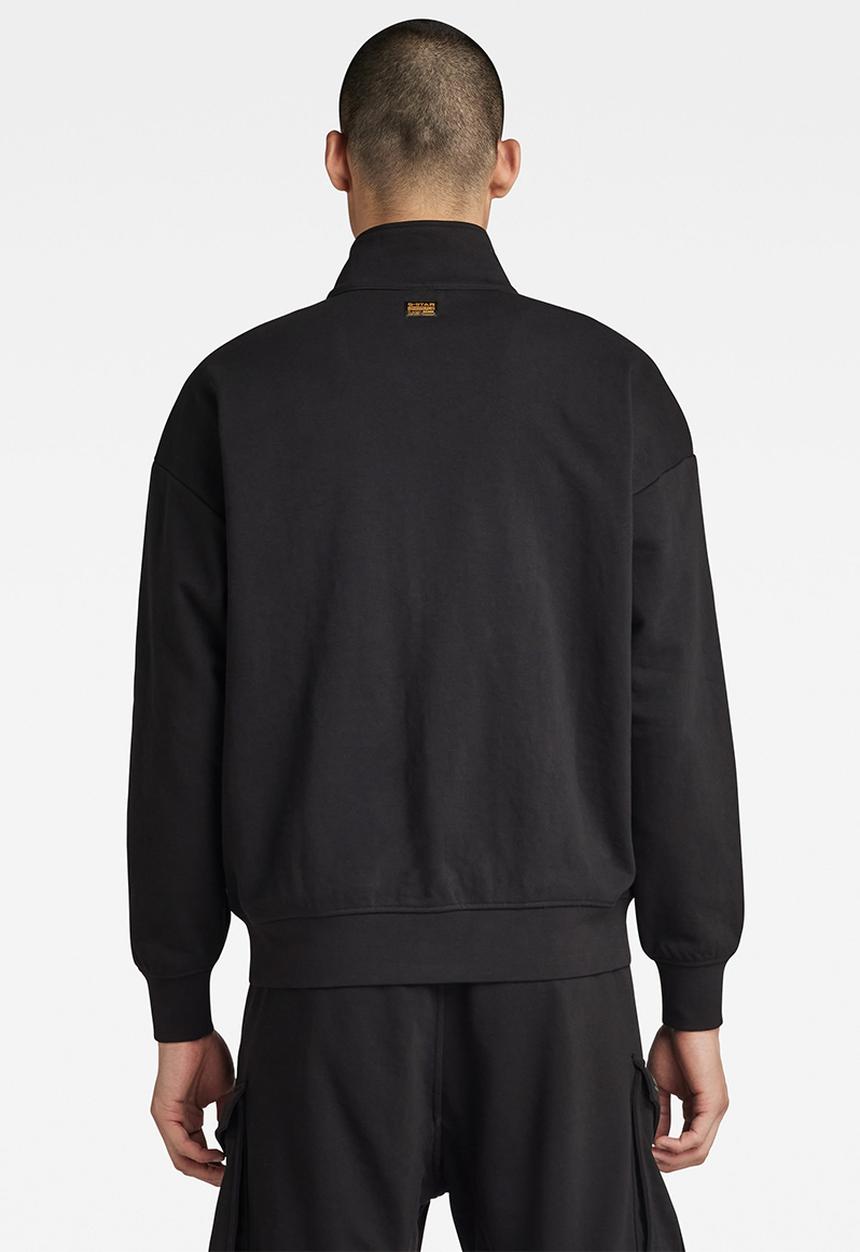 G-STAR - Rovic zip through loose sw Dry ashor sweat r o ub - dark black