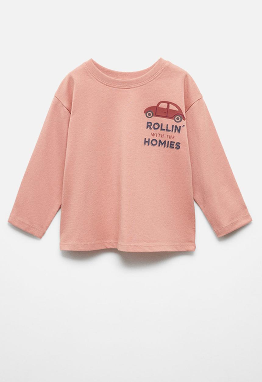 MANGO - T-shirt rollin - cherry