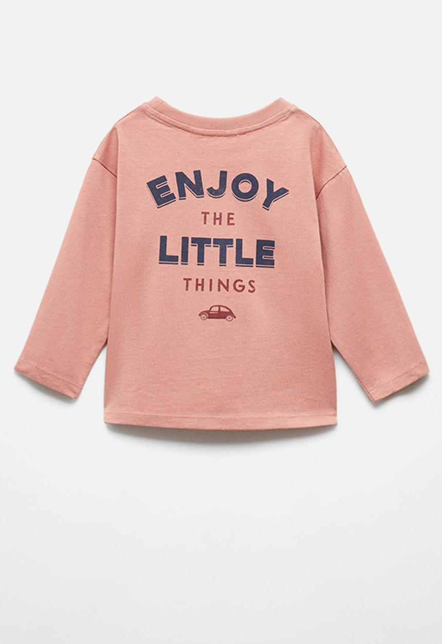 MANGO - T-shirt rollin - cherry