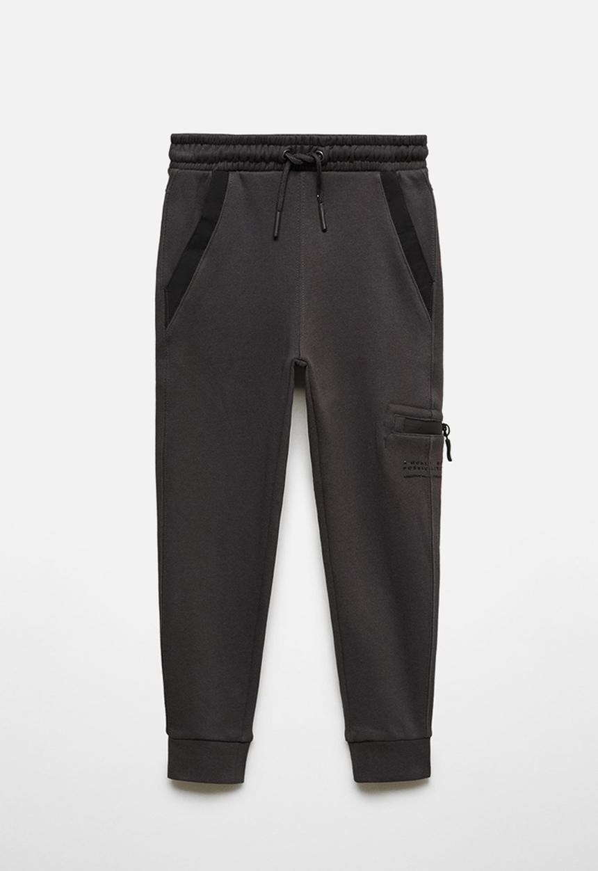 MANGO - Trousers nylonp - charcoal