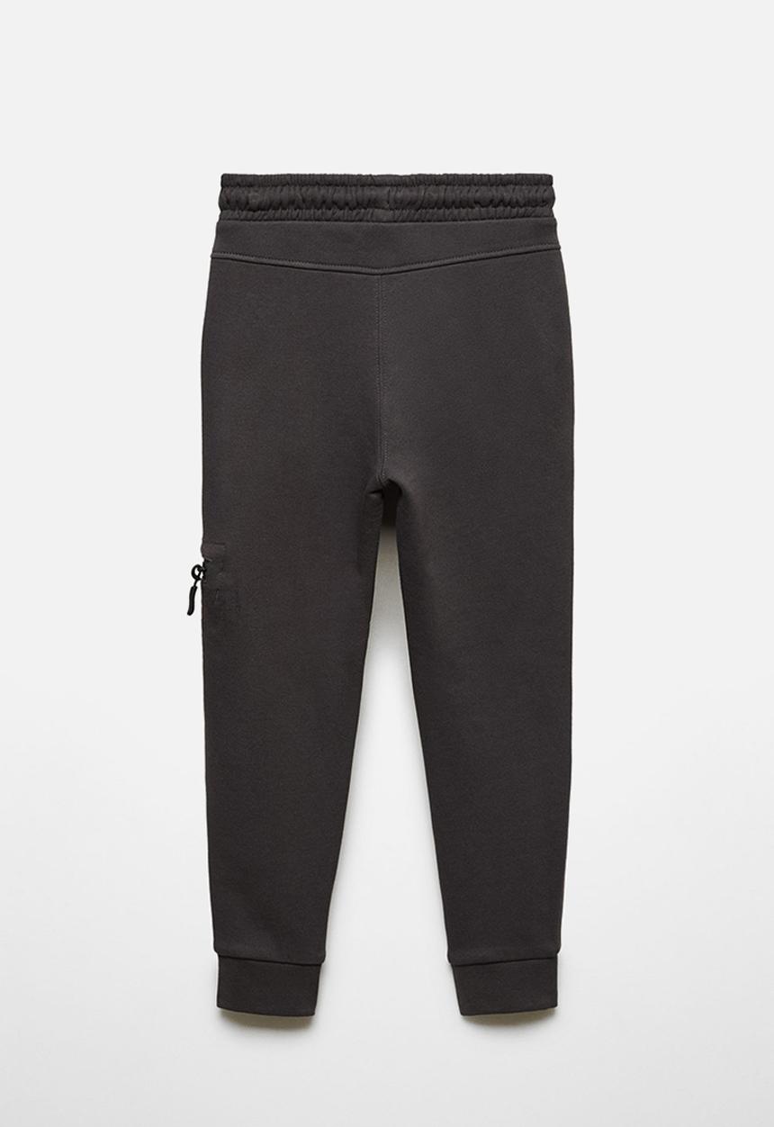 MANGO - Trousers nylonp - charcoal