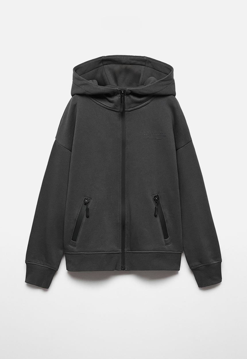 MANGO - Sweatshirt nylonj - charcoal