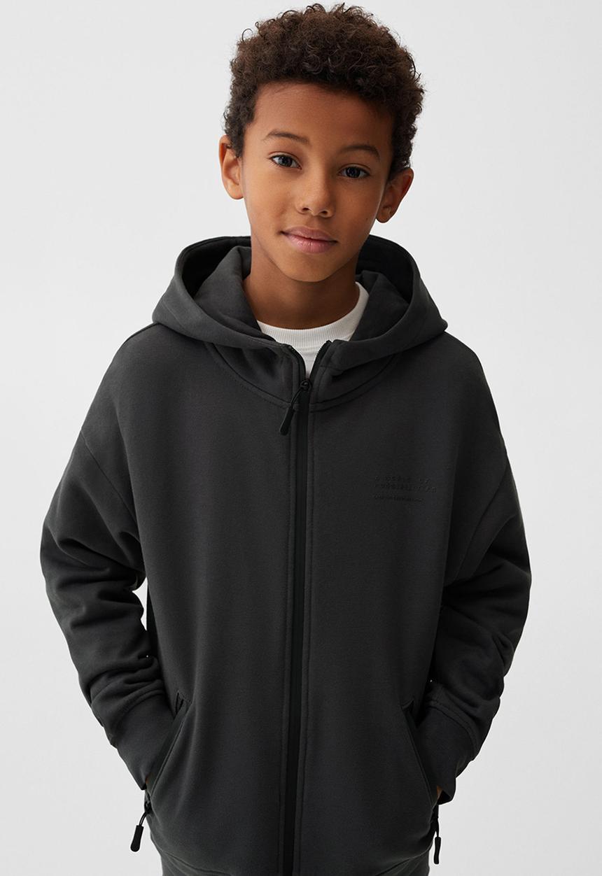 MANGO - Sweatshirt nylonj - charcoal