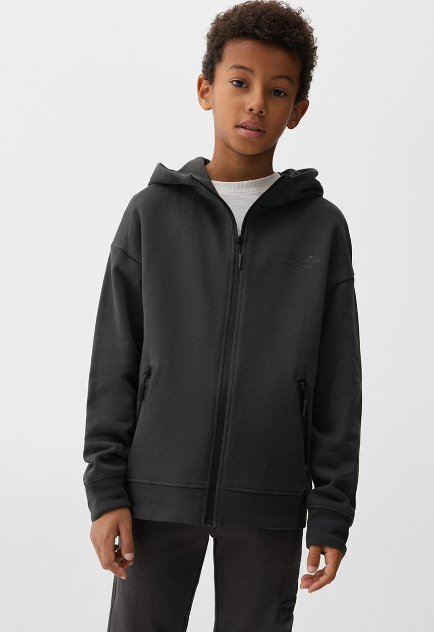 MANGO - Sweatshirt nylonj - charcoal