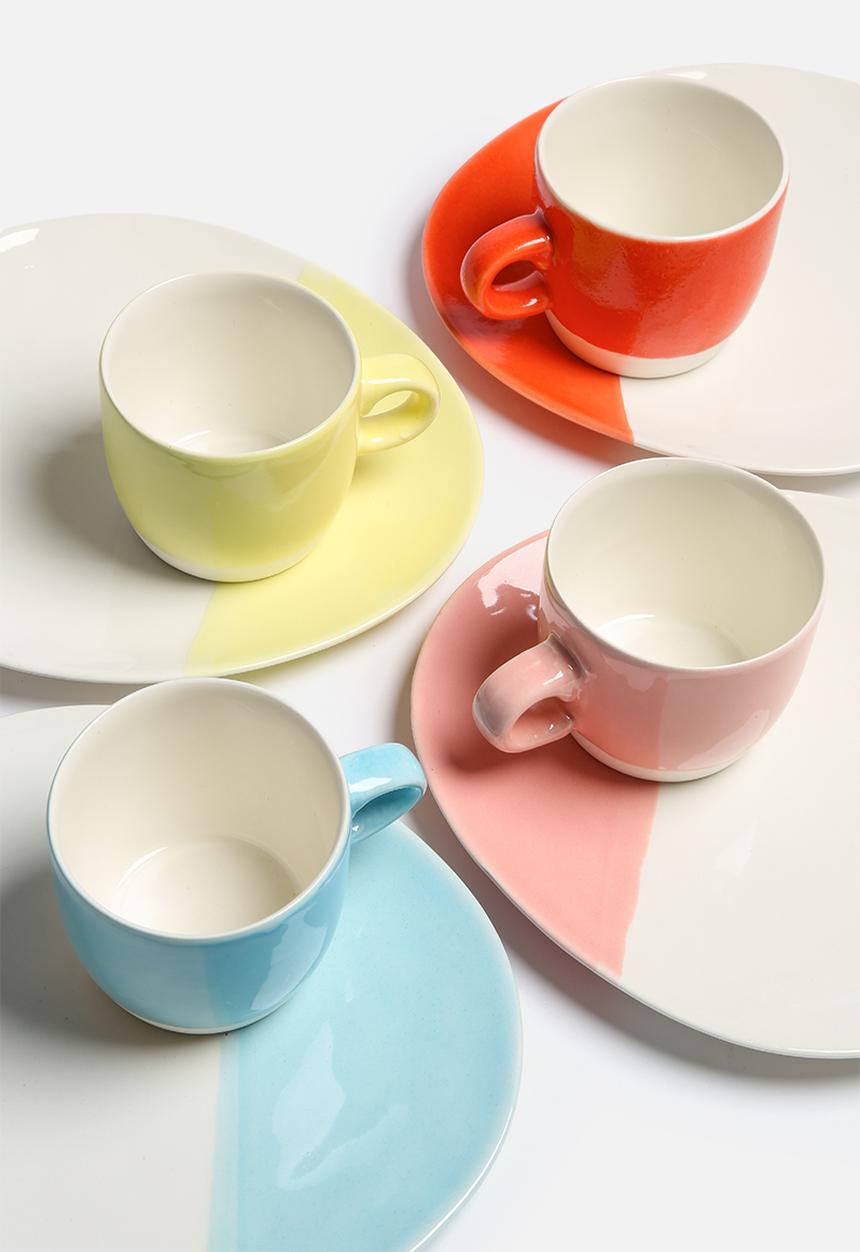 Urchin Art - Set of 2 Colour Block Mugs
