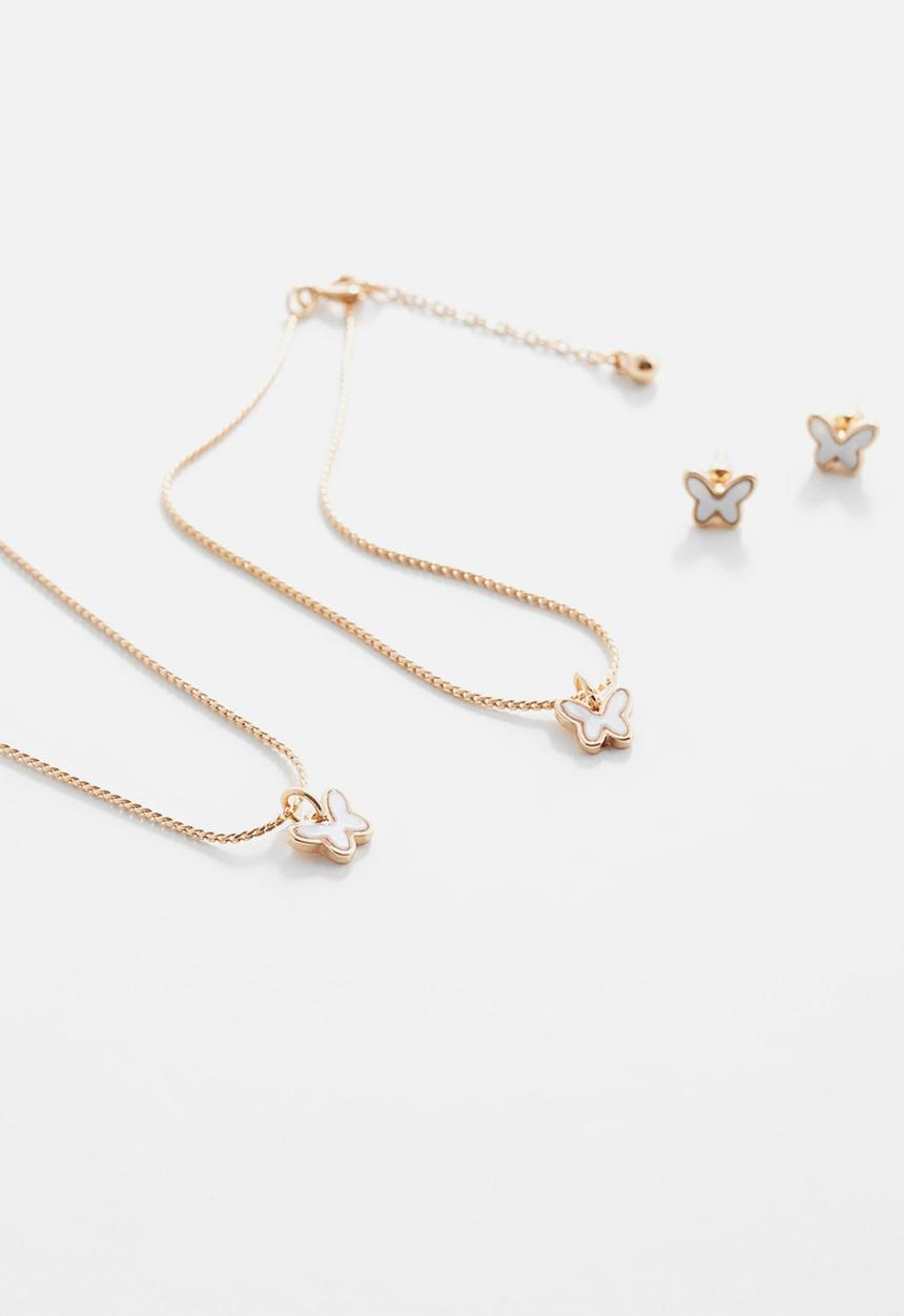MANGO - Necklace nacar - gold