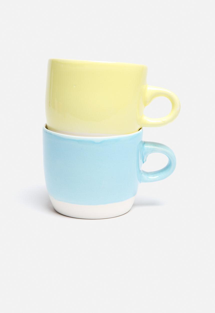 Urchin Art - Set of 2 Colour Block Mugs