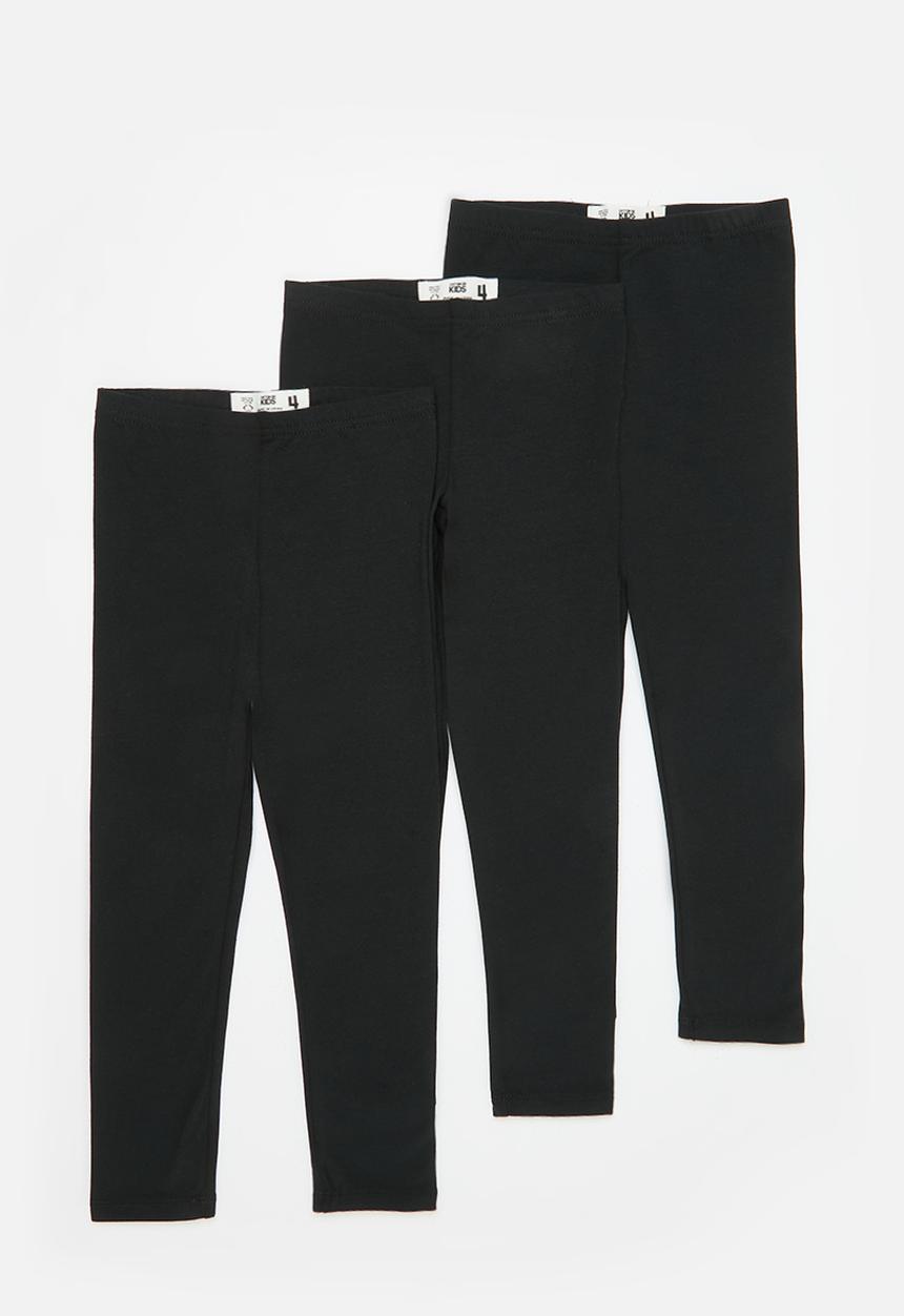 Cotton On - Girls multipack legging 3 pack - black bundle