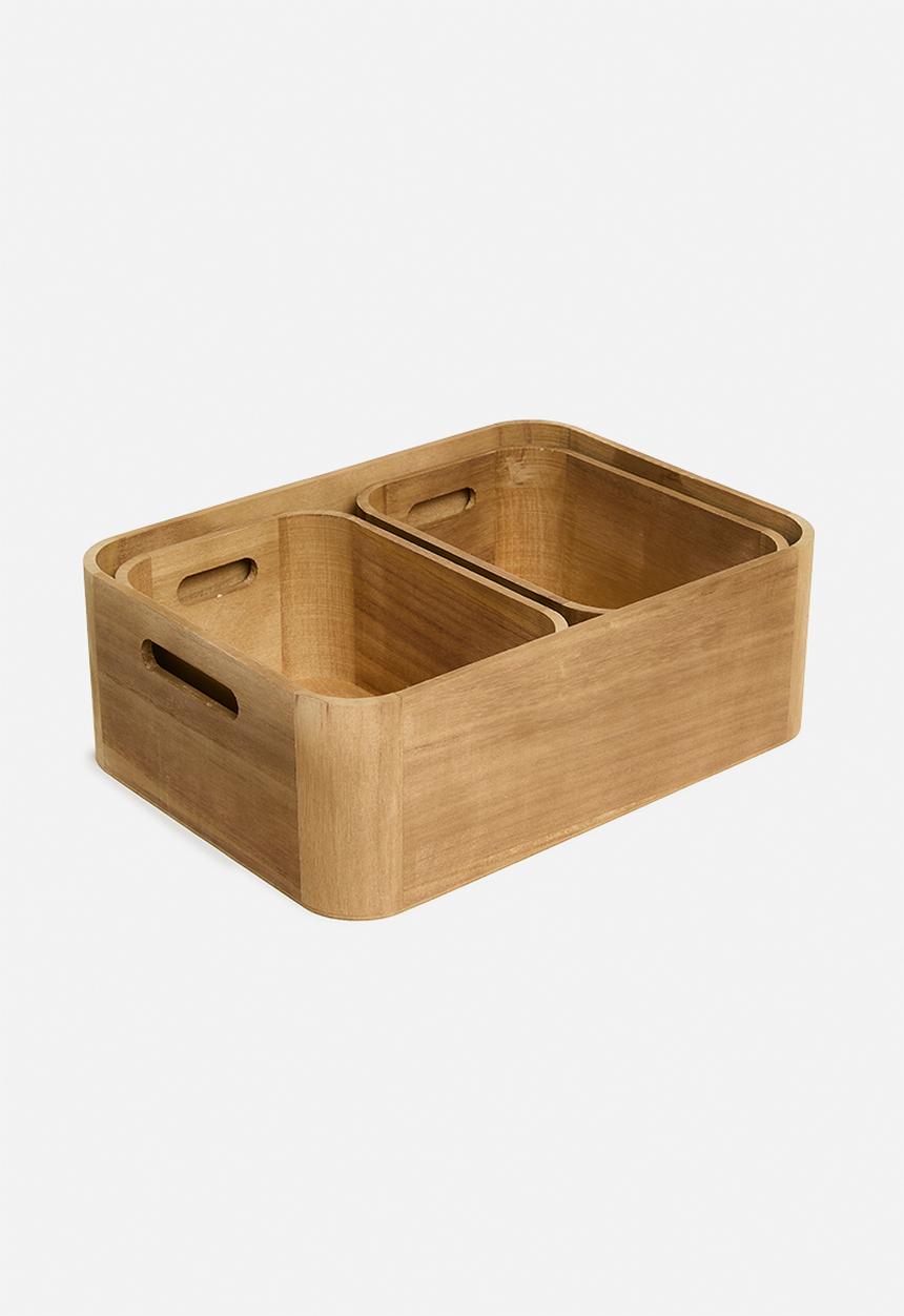 Storage Solutions - Niko nesting box set of 3 - brown