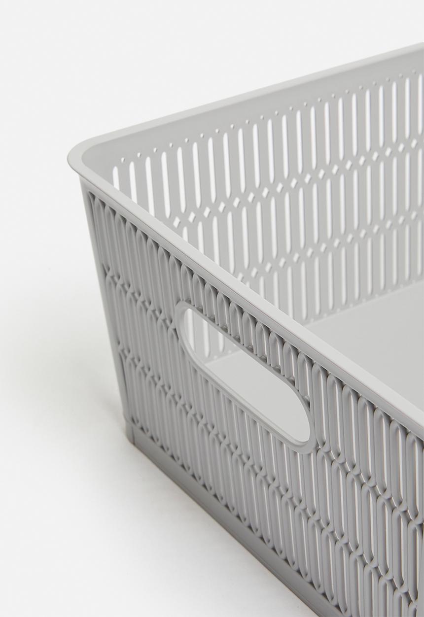 Storage Solutions - Meshy storage basket set of 2 - grey