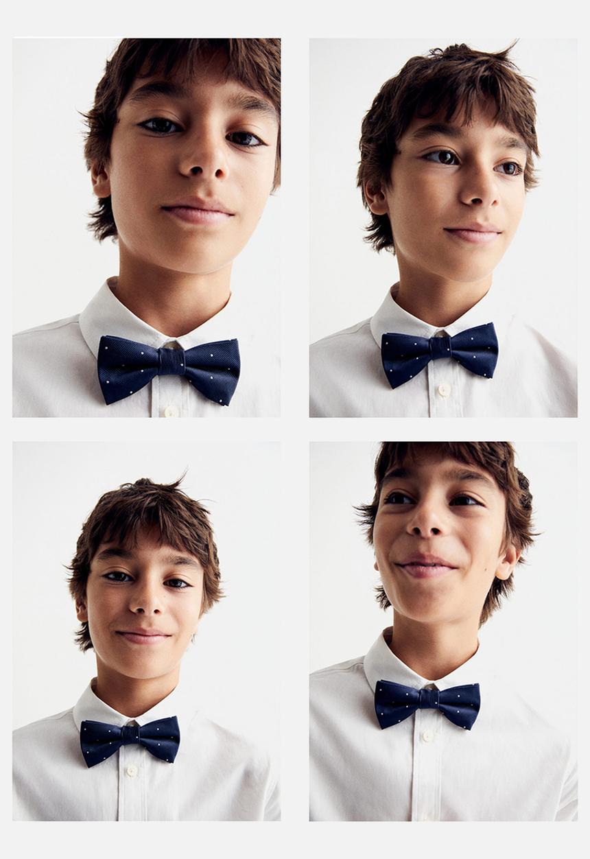 MANGO - Bow tie punti - navy