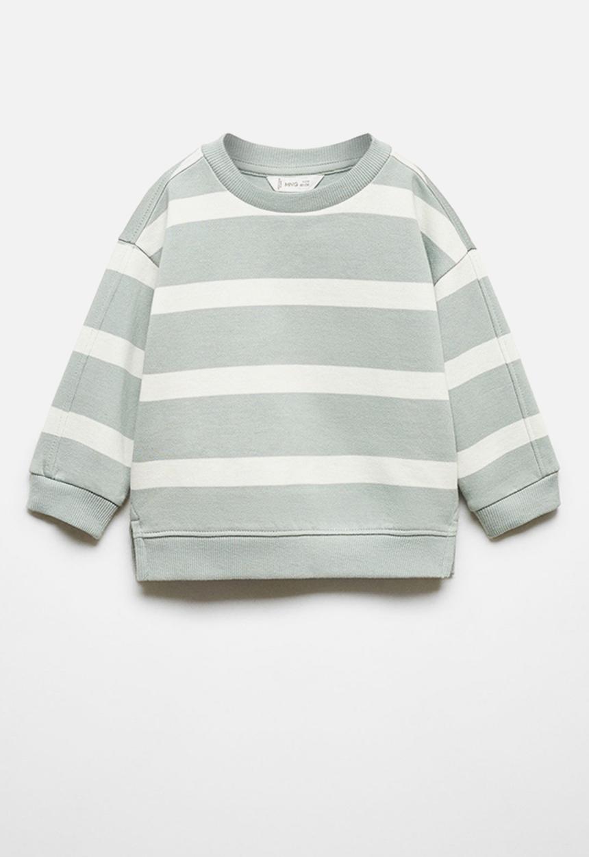 MANGO - Sweatshirt lines - turquoise