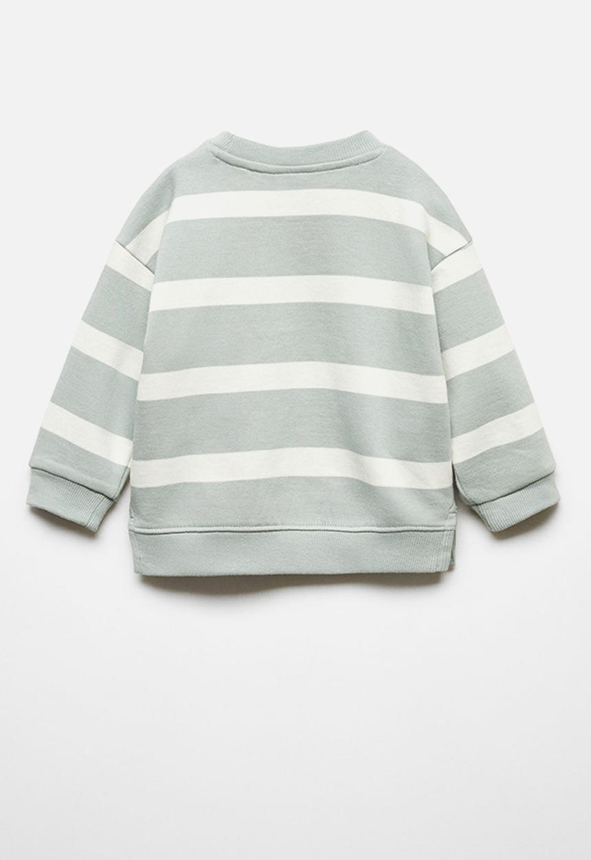 MANGO - Sweatshirt lines - turquoise