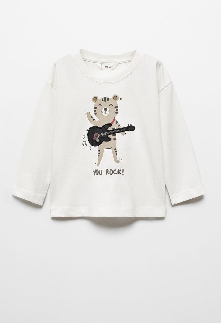 MANGO - T-shirt music - offwhite