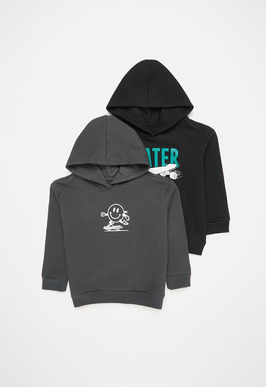 Pop Candy - 2 pack hoodie-black charcoal