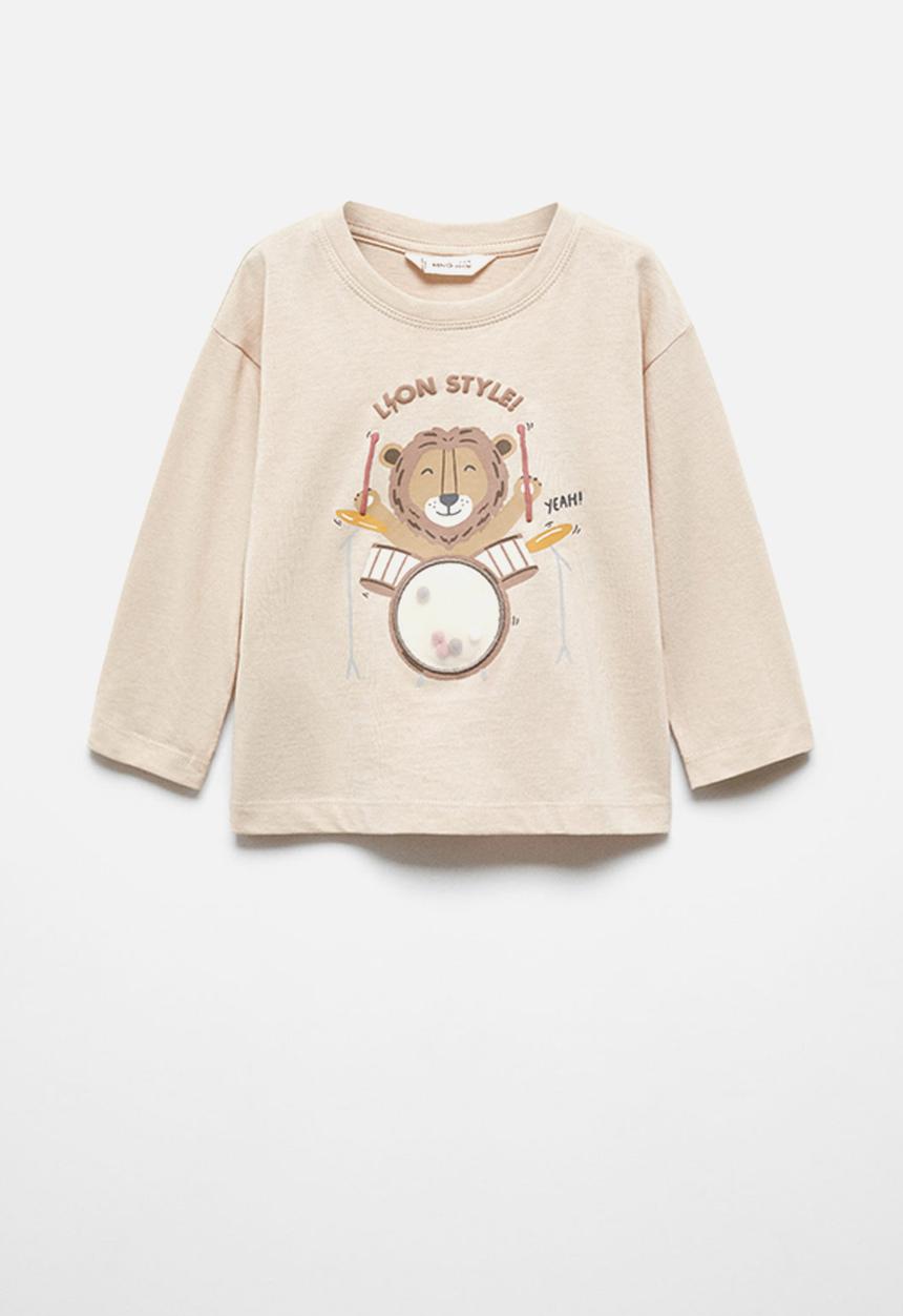 MANGO - T-shirt music - sand