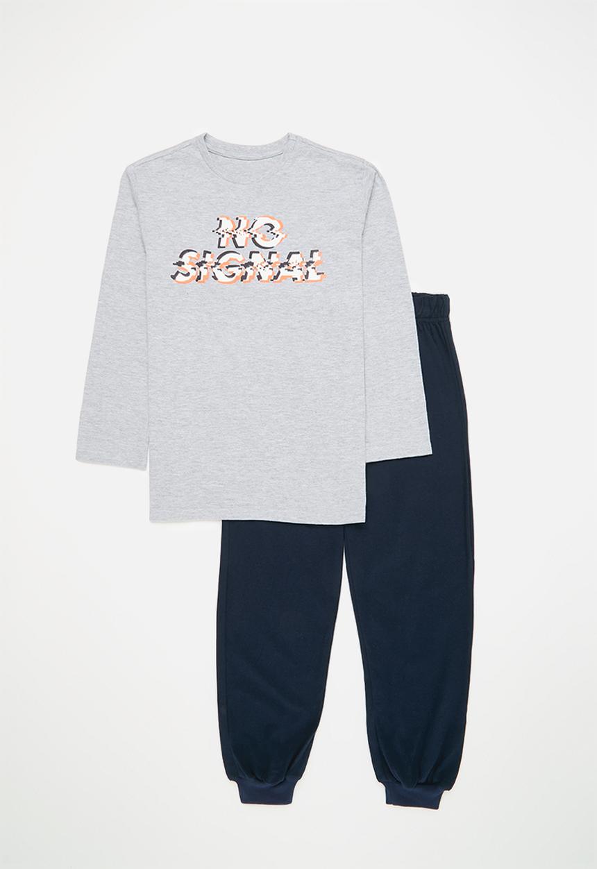 Pop Candy - Pj set-grey mel and navy