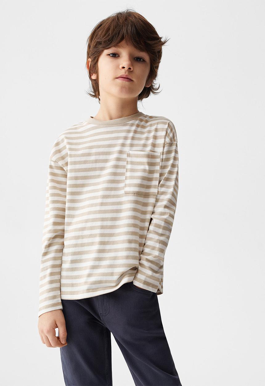 MANGO - T-shirt elton - grey stone
