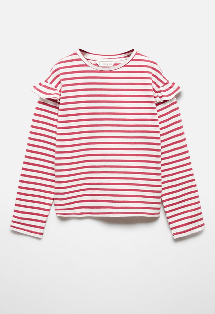 MANGO - T-shirt lina - cherry