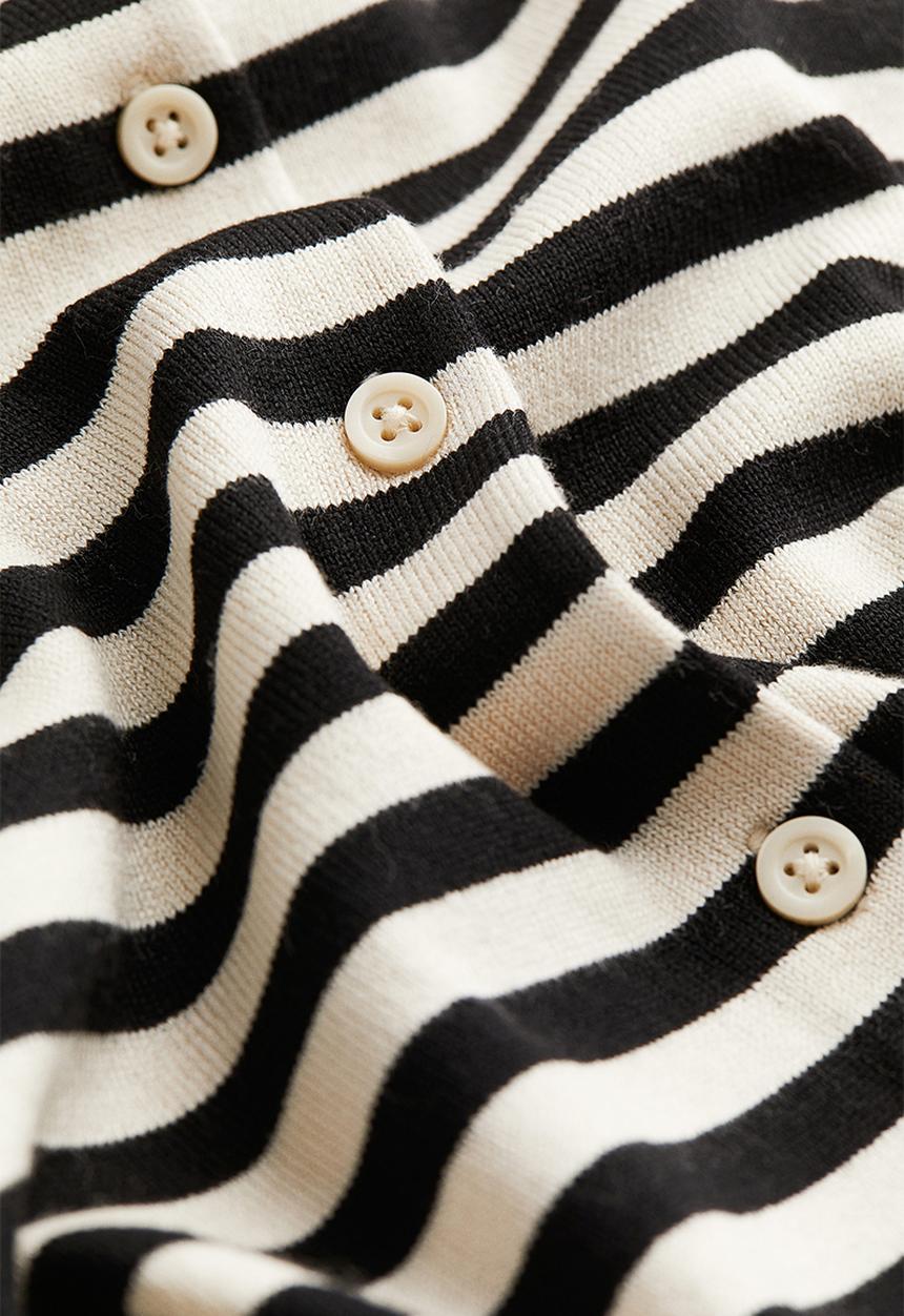 H&M - Fine-knit cardigan - black, multi