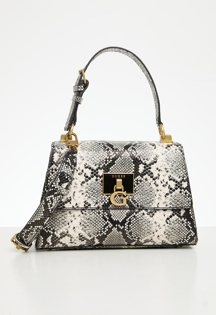 GUESS - Stephi top handle flap - black & white