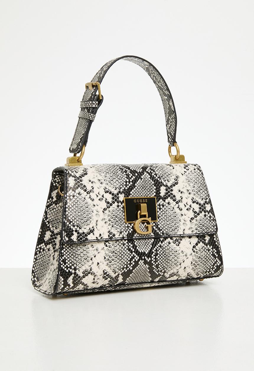 GUESS - Stephi top handle flap - black & white