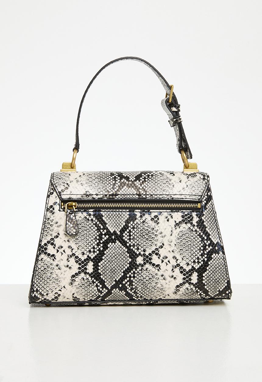 GUESS - Stephi top handle flap - black & white