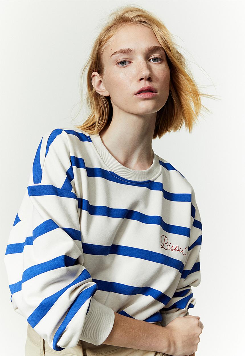 H&M - Crew-neck sweatshirt - blue, multi, white