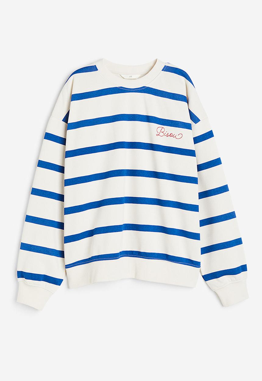 H&M - Crew-neck sweatshirt - blue, multi, white
