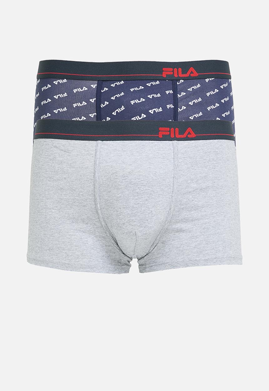FILA - Callum trunk 2 pack - blue aop & grey melange