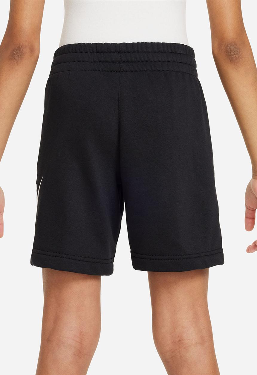 Nike - K Nsw Club Ft Short Hbr - Black & White