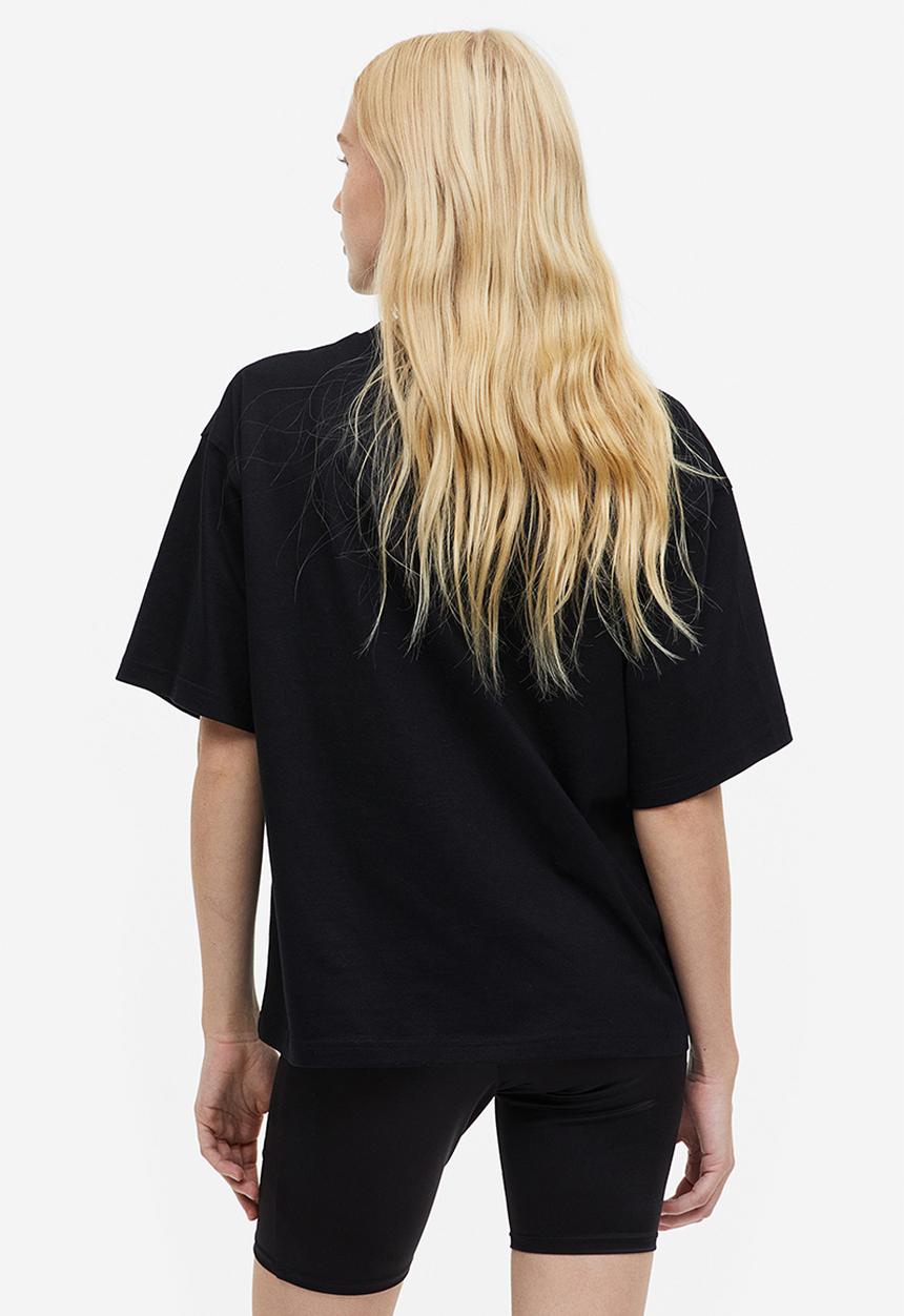 H&M - Boxy t-shirt - black