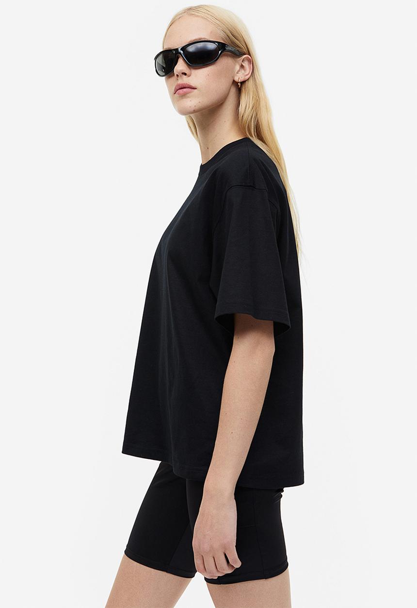 H&M - Boxy t-shirt - black