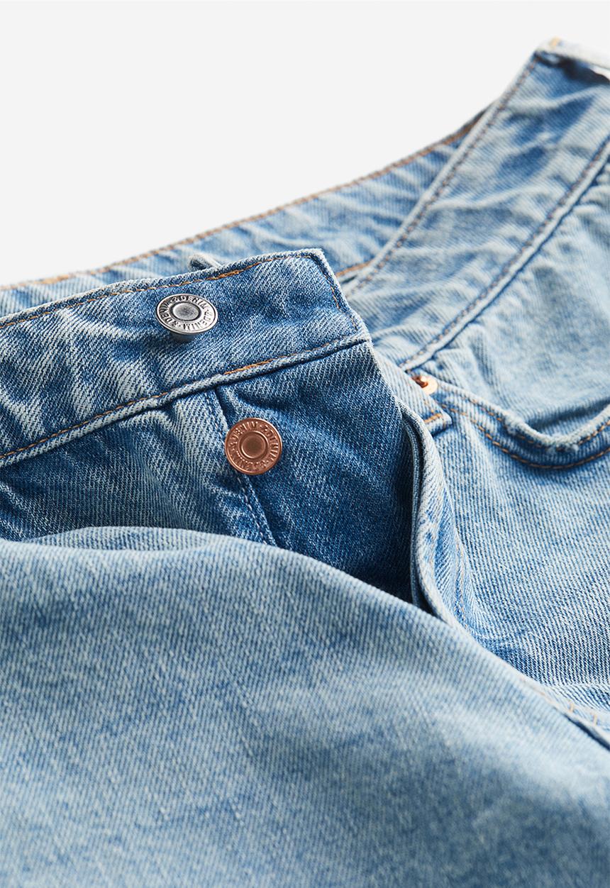 H&M - Curvy fit baggy low jeans - blue